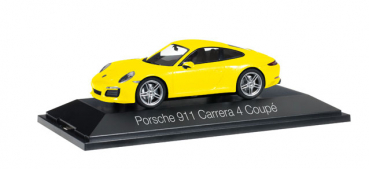 Herpa 071086 Porsche 911 Carrera 4 Coupe racinggelb 1:43