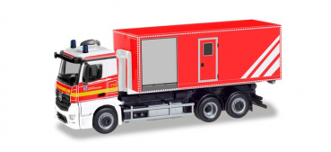Herpa 094450 MB Antos 3-achs Wechsellader-LKW Freiwillige Feuerwehr Norderstedt 1:87 Spur HO